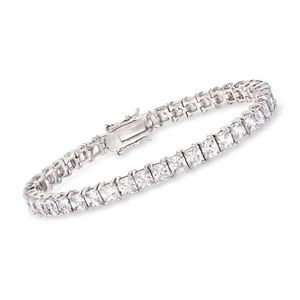 16.00 ct. Princess-Cut Tennis Bracelet Silver